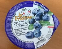 Mängden socker i le Fruttine mirtillo