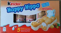 Mängden socker i Happy Hippo Milk and Hazelnut Biscuits 5 x (103g)