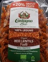 Mängden socker i Castagno bio (red lentils fusilli)