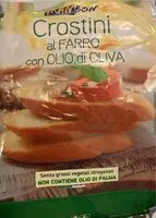 Mängden socker i Crostini al farro con olio di oliva