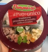 Mängden socker i Insalatone provolone, prosciutto cotto e crostini