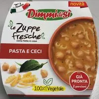 Mängden socker i Zuppe fresche Pasta E ceci