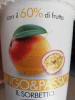 Mängden socker i sorbetto mango & passion