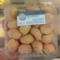 Mängden socker i Gnocchi farcis tomate et mozzarella