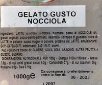 Mängden socker i Gelato gusto nocciola