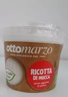 Mängden socker i Ricotta di mucca biologico