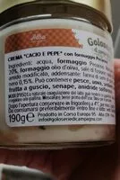 Mängden socker i Crema cacio e pepev
