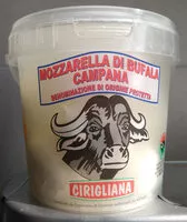 Mängden socker i Mozzarella di bufala campana