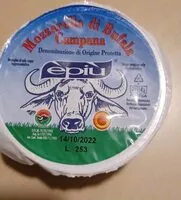 Mängden socker i Mozzarella di bufala campana