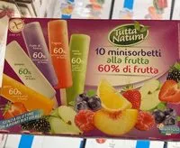 Mängden socker i Minisorbetti