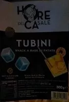 Mängden socker i TUBINI snack a base di patate