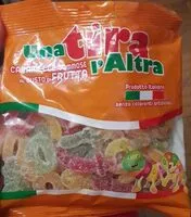 Mängden socker i Caramelle gommose alla frutta