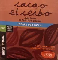 Mängden socker i Cacao el ceibo