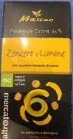 Mängden socker i Mascao fondente extra 60% zenzero e limone
