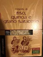 Mängden socker i Riso quinta e grano saraceno
