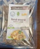 Mängden socker i ravioli integrali ricotta e spinaci