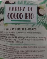 Mängden socker i Farina di cocco bio