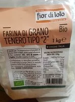 Mängden socker i Farina di grano tenero tipo "2"