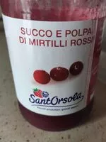 Mängden socker i Succo e polpa di mirtilli rossi