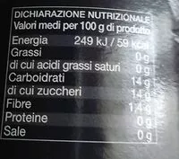 Mängden socker i Succo e polpa di mirtilli