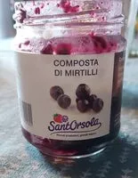 Mängden socker i Composta di mirtilli