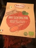 Mängden socker i 100% red lentil organic strozzapreti