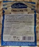 Mängden socker i Orecchiette