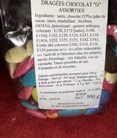 Mängden socker i Dragées chocolat