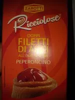 Mängden socker i Filetti di alice