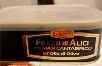 Mängden socker i filetti di alici