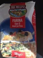 Mängden socker i Farina 0 di grano tenero