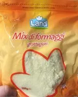 Mängden socker i Mix formaggi grattuggiati