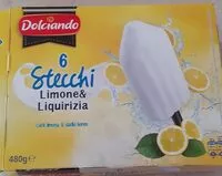 Mängden socker i 6 stecchi limone e liquirizia