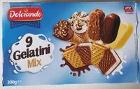 Mängden socker i 9 gelatini mix