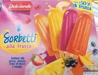 Mängden socker i Sorbetti alla frutta