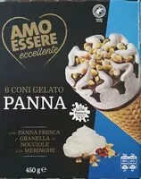 Mängden socker i 6 coni gelato alla panna