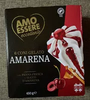 Mängden socker i Cono gelato amarena