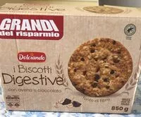 Mängden socker i Biscotti digestive avena e cioccolato