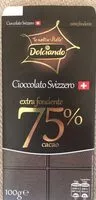 Mängden socker i Cioccolato Svizzero 75% Cacao
