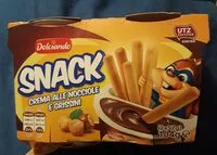Mängden socker i Snack crema alle nocciole e grissini