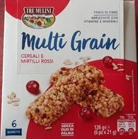Mängden socker i Multi Grain Cereali e Mirtilli Rossi