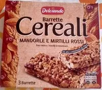 Mängden socker i Barrette cereali mandorle e mirtilli