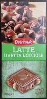 Mängden socker i Cioccolato latte uvetta nocciole