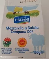 Mängden socker i Mozzarella di bufala campana DOP