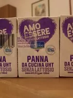 Mängden socker i Amo Essere panna da cucina UHT senza lattosio