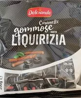 Mängden socker i caramelle gommose gusto liquerizia