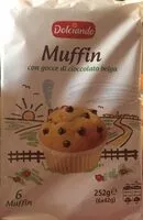Mängden socker i Muffin con gocce di cioccolato belga