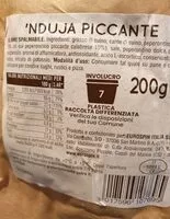 Mängden socker i 'Nduja piccante