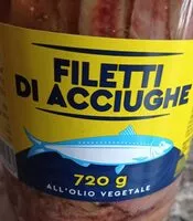 Mängden socker i Filetti di acciughe