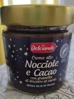 Mängden socker i Crema alle nocciole e cacao con granella di biscotti al cacao